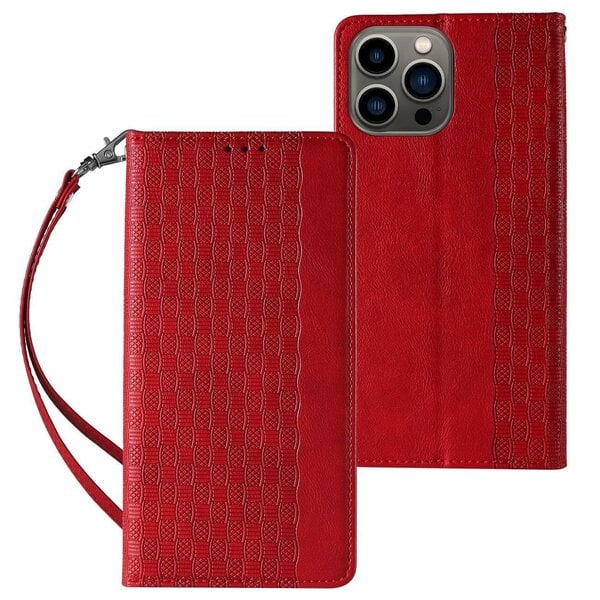 Ümbris kaanega Strap Case Samsung Galaxy S23 Ultra (punane)