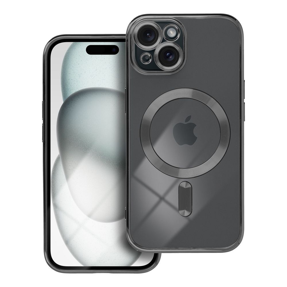 Ümbris MagSafe Electro Mag iPhone 15 (läbipaistev/must)