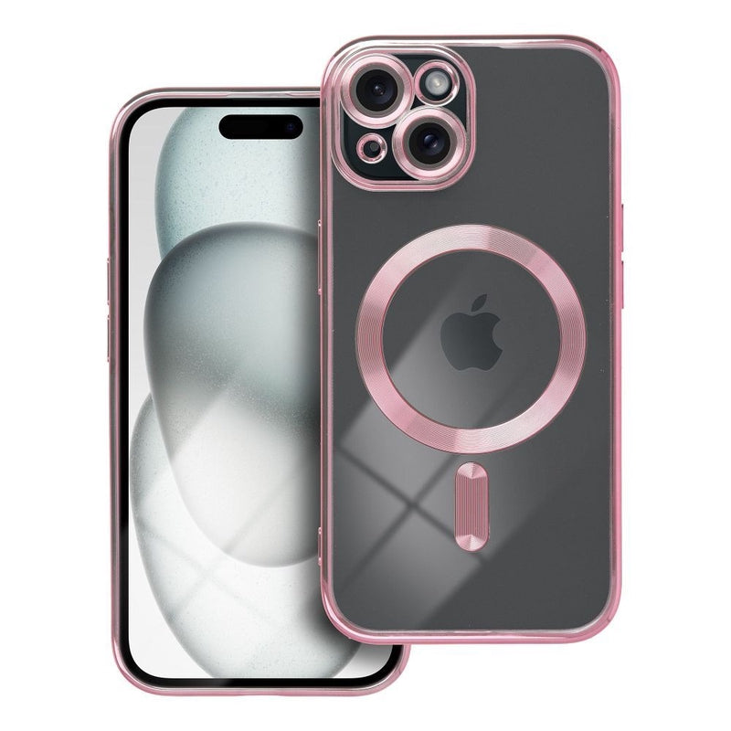 Ümbris MagSafe Electro Mag iPhone 15 Pro(läbipaistev/roosakuldne)