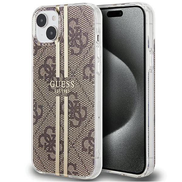 Ümbris GUESS GUHCP15MH4PSEGW for iPhone 15 Plus (4G Gold Stripe / brown)