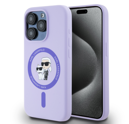 Ümbris Karl Lagerfeld Karl&Choupette KLHMP15LSCMKCRHU iPhone 15 Pro (lilla)