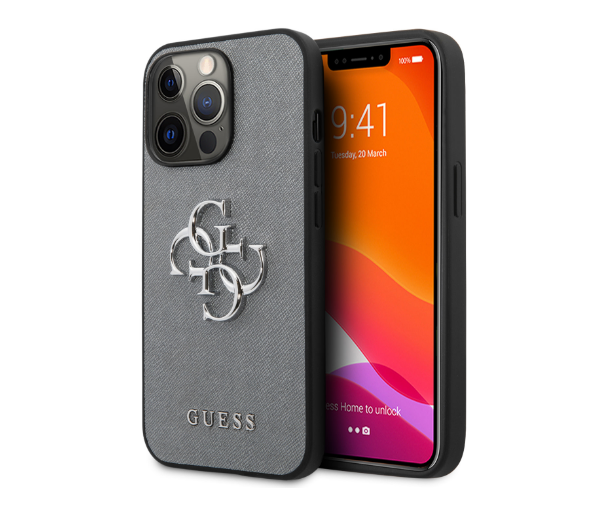 Guess Ümbris GUHCP13LSA4GSGR iPhone 13 Pro (hall / logo)