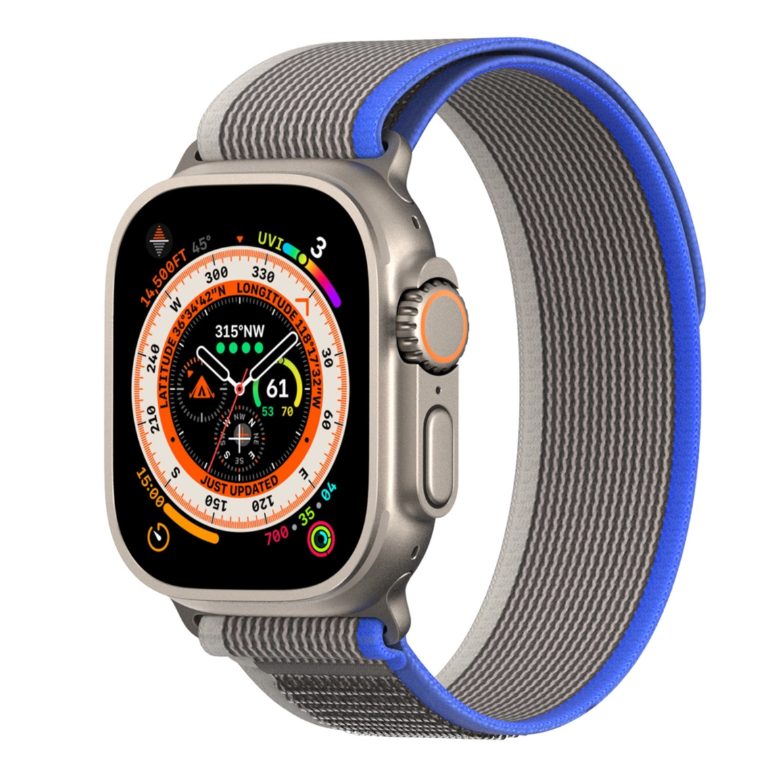 Kellarihm Dux Ducis Sport Bracelet Apple Watch 42 / 44 / 45 / 49 mm (sinine / hall)