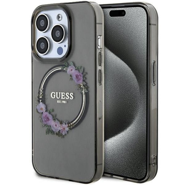 Ümbris Guess GUHMP15LHFWFCK MagSafe Flowers Iphone 15 Pro