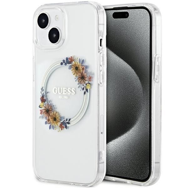 Ümbris Guess GUHMP15SHFWFCT MagSafe Flowers iPhone 15