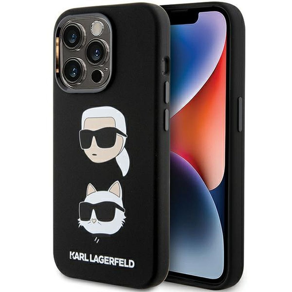 Karl Lagerfeld Ümbris Karl and Choupette Heads KLHCP15LSDHKCNK iPhone 15 Pro (must)