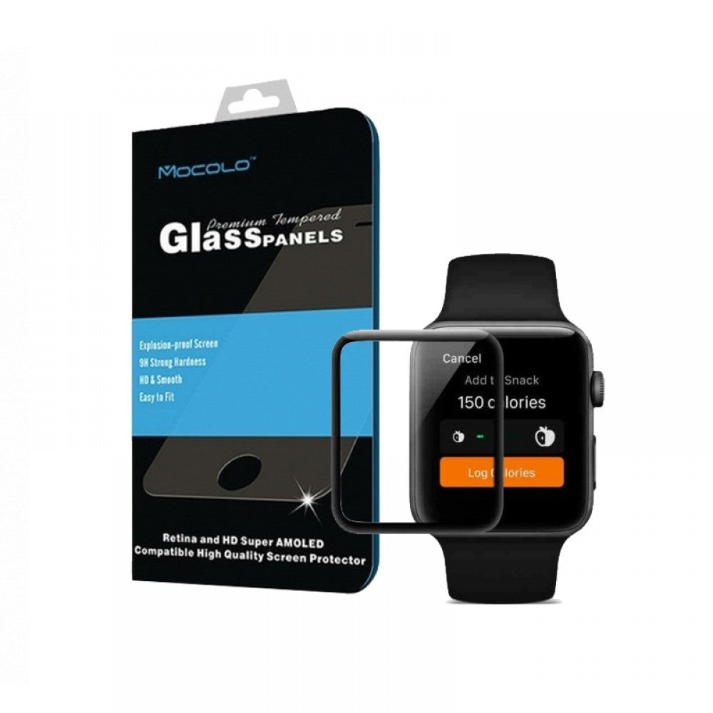 Kaitseklaas Mocolo Full Glue Apple Watch Series 3 38 mm (must)