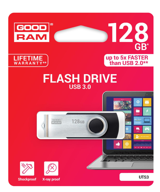 Mälupulk Goodram UTS3 128GB USB 3.0 (hõbedane)