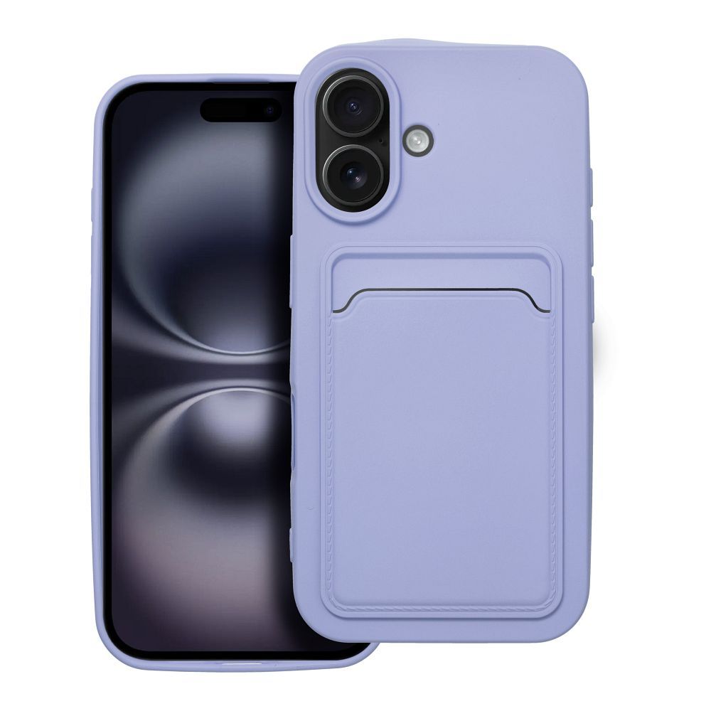 Silikoon CARD Case iPhone 16 (lilla)