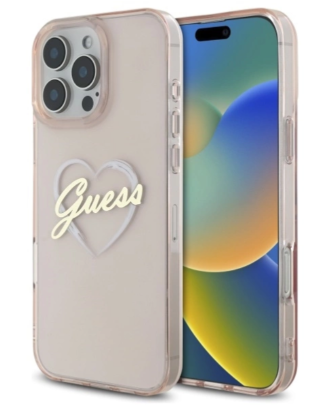 Guess Ümbris GUHCP16LHCHGSPP iPhone 16 Pro (roosa)