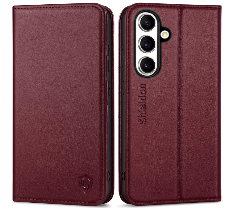 Ümbris kaanega Shieldon Samsung S24 (viinamari)