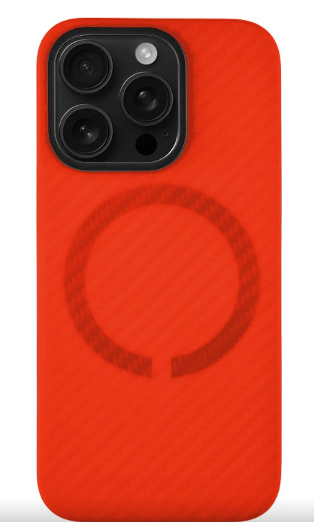 Ümbris Aramid Kryt MagSafe iPhone 16 Pro (punane)