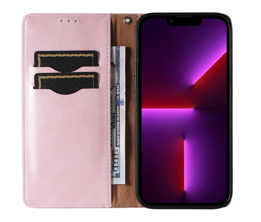 Ümbris kaanega Pouch Wallet iPhone 13 Pro (roosa)