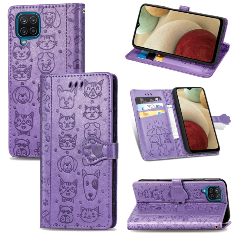 Ümbris kaanega Book Cat-Dog Samsung A35 5G (lilla)