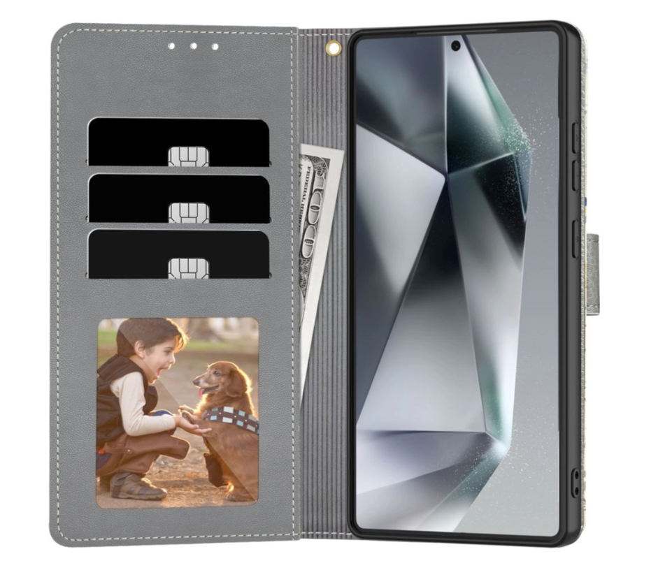 Ümbris kaanega Tech-Protect Wallet Samsung S25 Ultra (lilled)