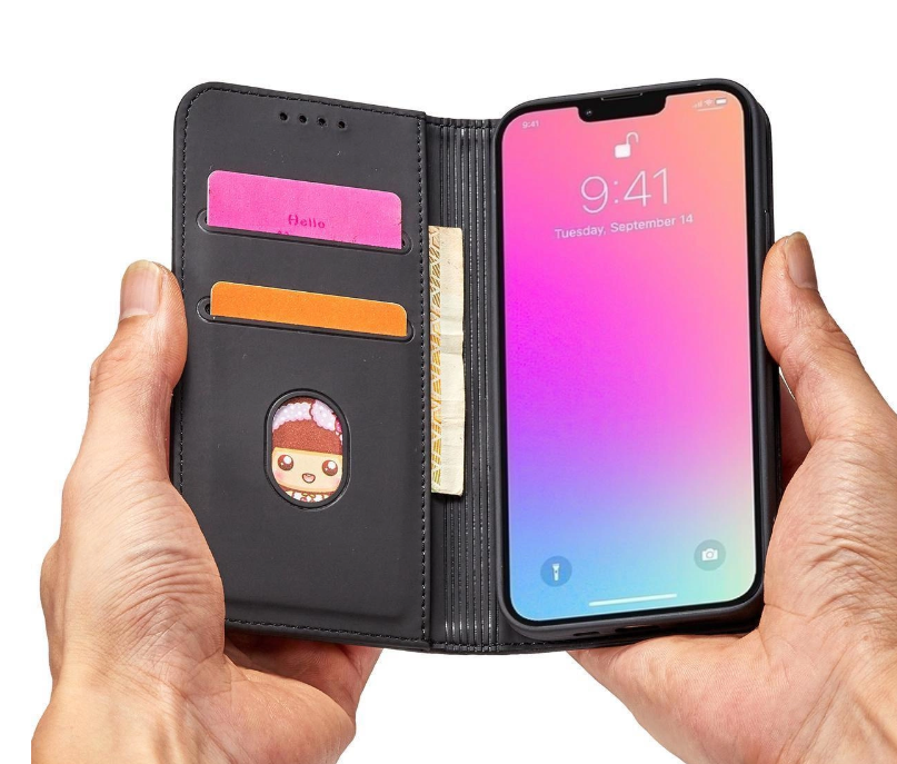 Ümbris kaanega Pouch Card Wallet Samsung S23 (must)