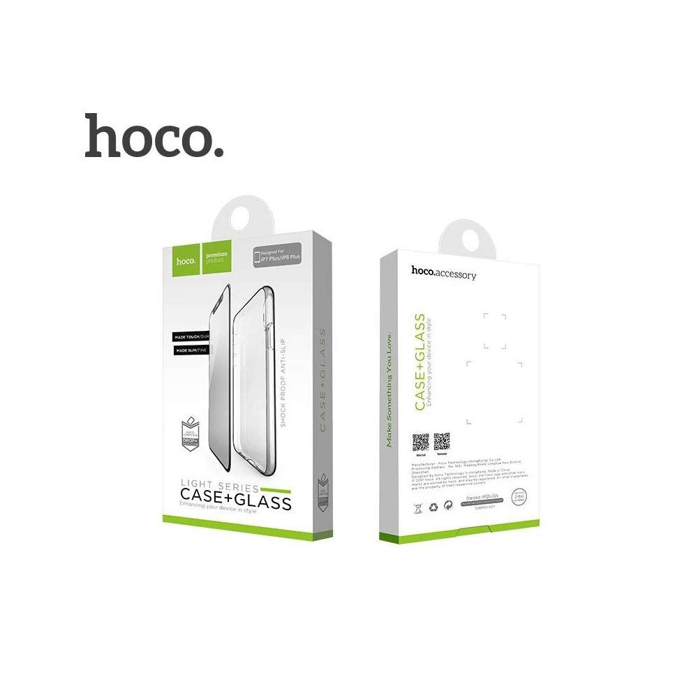 Komplekt Hoco (must kaitseklaas+läbipaistev silikoonümbris) Iphone 7/ Iphone 8/ Iphone SE 2020