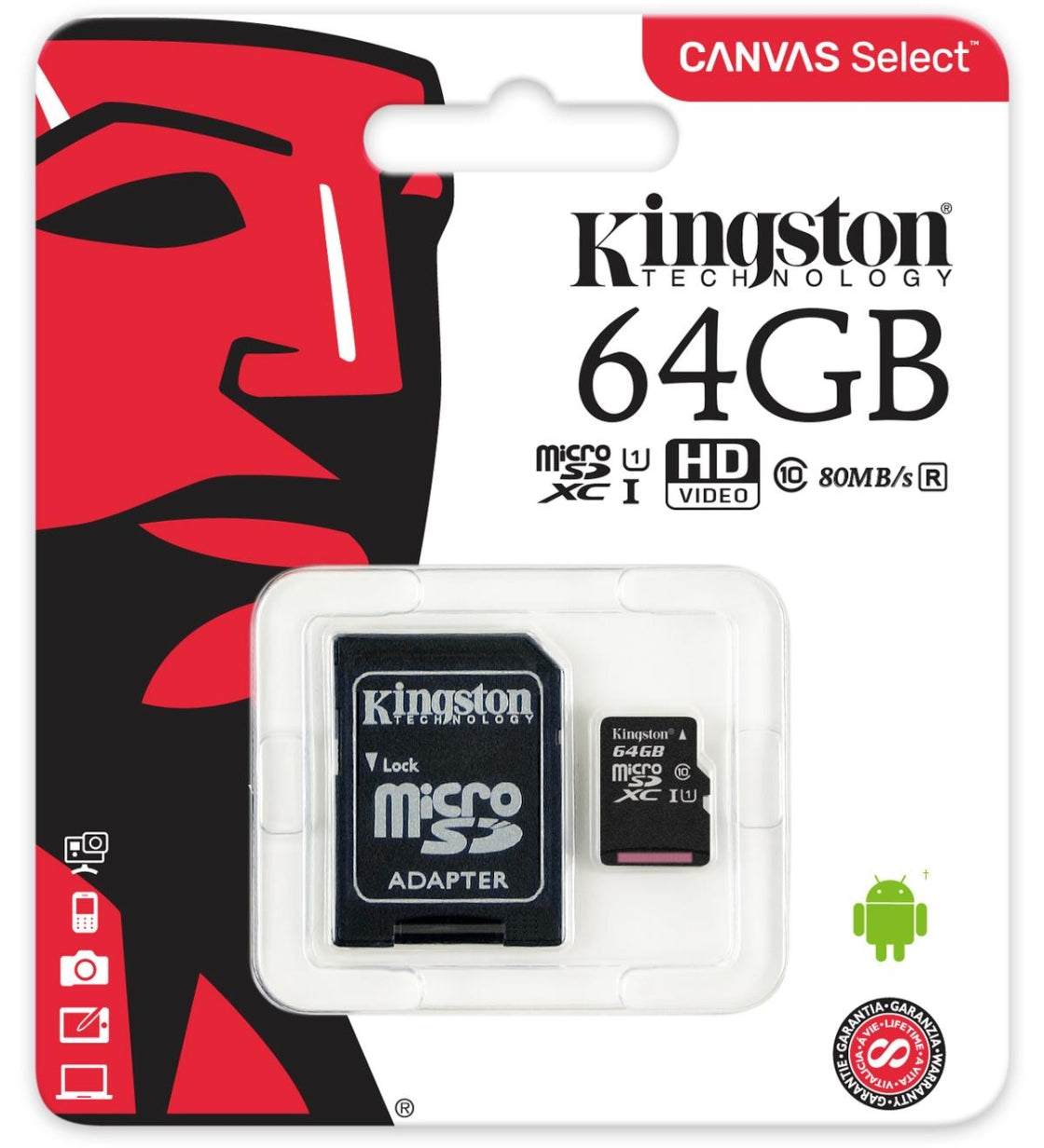 Mälukaart Micro SD 64GB adapteriga