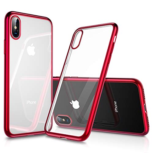 Silikoon Iphone X/ Iphone XS (punane raam)