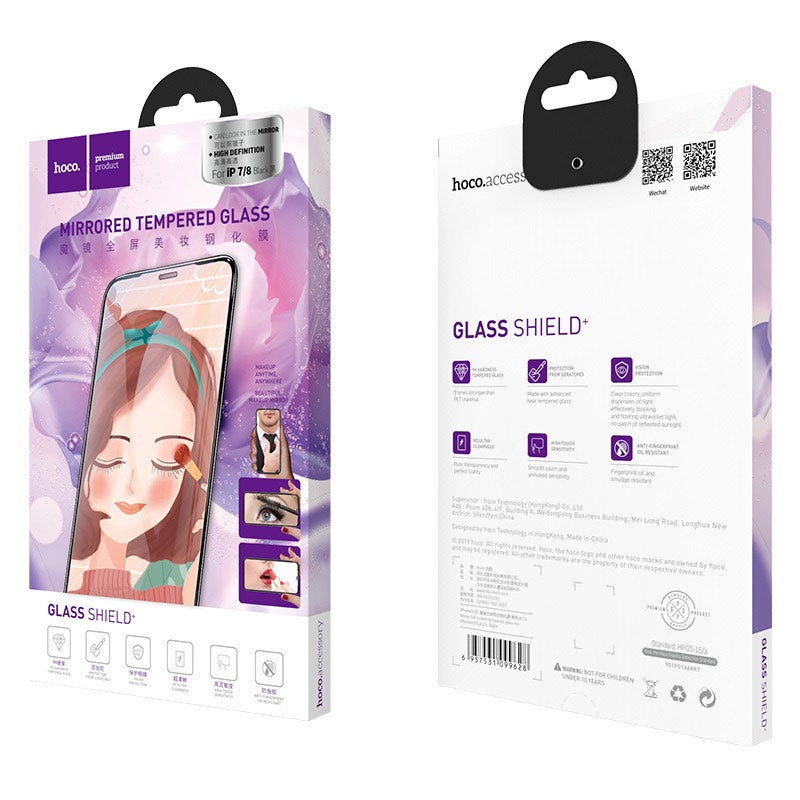 Kaitseklaas Hoco Mirror A15 Full Cover Iphone 7 Plus/ Iphone 8 Plus (valge)