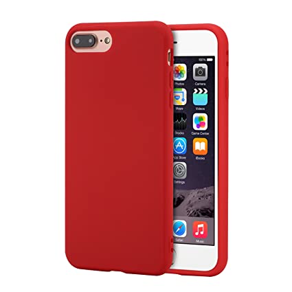 Silikoon Ultra Slim Iphone 7 Plus/ Iphone 8 Plus (punane/matt)