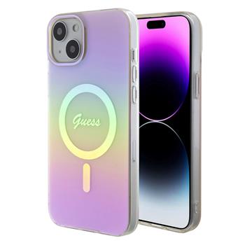 Guess Ümbris GUHMP15SHITSP IML Iridescent Script MagSafe iPhone 15 (roosa)