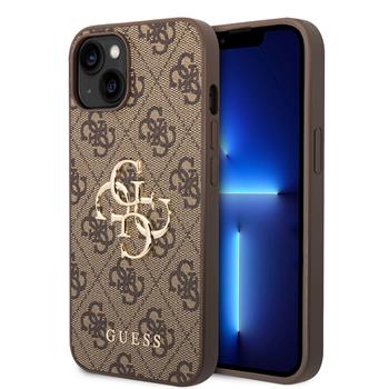 Guess Ümbris GUHCP15M4GMGBR PU 4G Metal Logo iPhone 15 Plus (pruun)