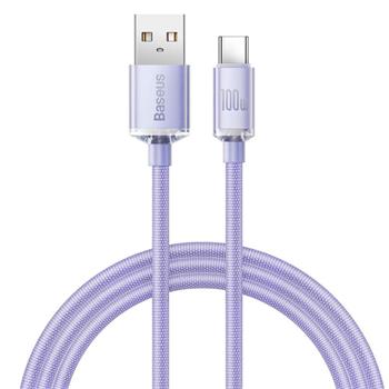 Juhe Baseus CAJY000405 Crystal Shine Series Data Cable USB - USB-C 100W 1,2m (lilla)