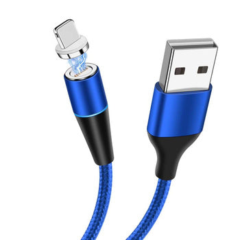 USB juhe MAGNETIC TYPE 2 - USB TO LIGHTNING (1m/ sinine)